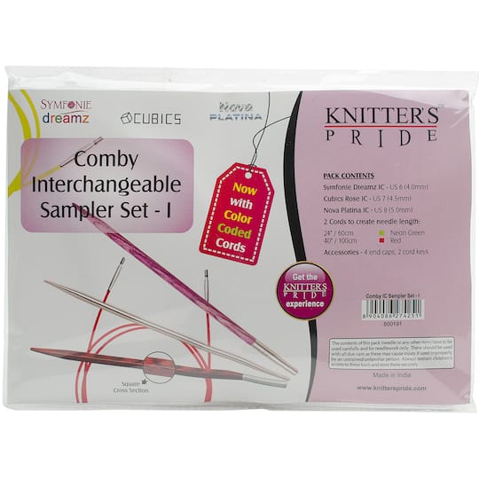 Knitter&#x27;s Pride&#x2122; Comby Sampler Set 1 Interchangeable Circular Knitting Needles Set